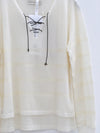 SWAYING 25 Autumn and Winter Double-layer Cashmere Half-open Cardigan Top SW-SW25AW1T29C1S2-BAI White